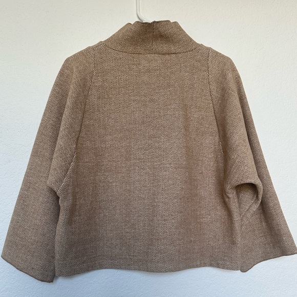 Madewell mini brown and cream chevron print mock neck sweater tunic size small - Picture 9 of 10